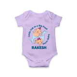 Little Fish In A Big Pond Pisces Baby Romper / Onesie | Personalized Pisces Romper / Onesie for Your Little Explorer - LILAC - New Born (Chest 14")