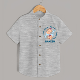 Little Fish In A Big Pond Pisces Baby Shirt | Personalized Pisces Shirt for Your Little Explorer - GREY - 0 - 6 Months Old (Chest 23")