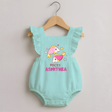 Pisces Baby Romper Frock | Custom Romper Frock for Your Pisces Baby - MINT GREEN - 0 - 3 Months Old (Chest 19")
