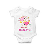 Pisces Baby Romper / Onesie | Custom Romper / Onesie for Your Pisces Baby - WHITE - New Born (Chest 14")