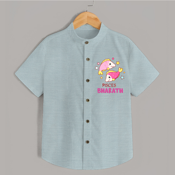 Pisces Baby Shirt | Custom Shirt for Your Pisces Baby - ARCTIC BLUE - 0 - 6 Months Old (Chest 23")