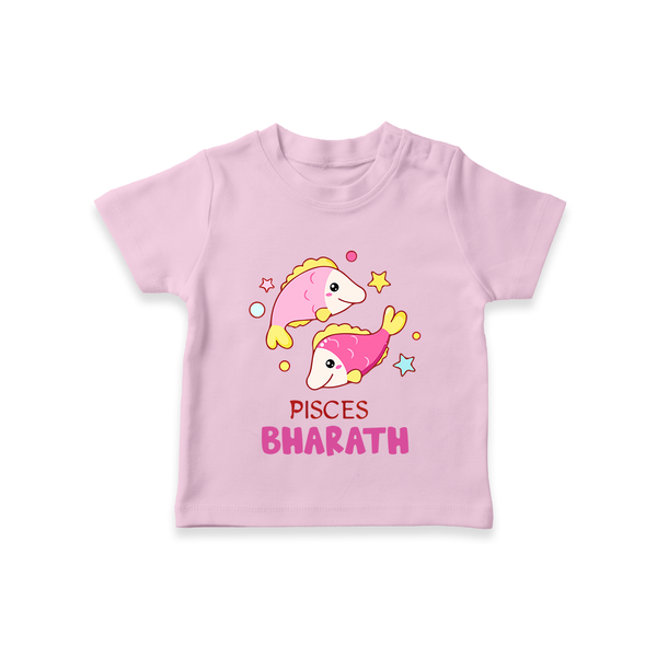 Pisces Baby T-Shirt | Custom T-Shirt for Your Pisces Baby - BABY PINK - 0-5 Months Old (Chest 17")