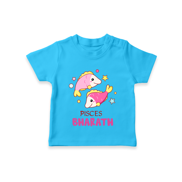 Pisces Baby T-Shirt | Custom T-Shirt for Your Pisces Baby - SKY BLUE - 0-5 Months Old (Chest 17")