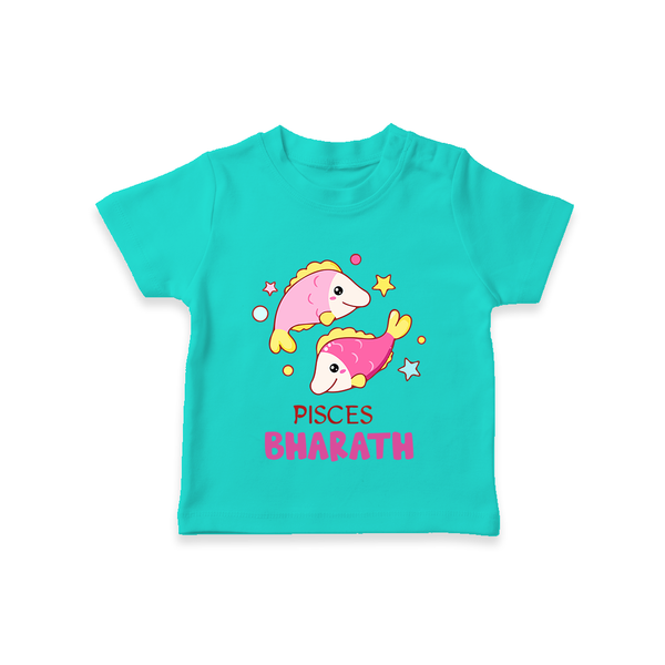 Pisces Baby T-Shirt | Custom T-Shirt for Your Pisces Baby - TEAL - 0-5 Months Old (Chest 17")