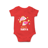 Pisces Baby Romper / Onesie | Custom Romper / Onesie for Your Pisces Baby - RED - New Born (Chest 14")