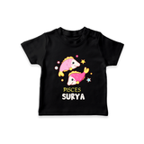 Pisces Baby T-Shirt | Custom T-Shirt for Your Pisces Baby - BLACK - 0-5 Months Old (Chest 17")