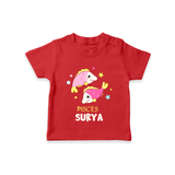 Pisces Baby T-Shirt | Custom T-Shirt for Your Pisces Baby - RED - 0-5 Months Old (Chest 17")