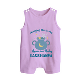 Changing The World Aquarius Baby Romper Suit / Sleeveless Romper | Custom Aquarius Romper Suit / Sleeveless Romper for Your Future World Changer - LILAC - 0 - 5 Months Old (Chest 18")