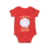 All Business, No Nap Capricorn Baby Romper / Onesie | Personalized Capricorn Romper / Onesie for Your Busy Baby - RED - New Born (Chest 14")