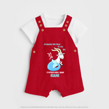 Crawling My Way To The Top Capricorn Baby Dungaree Set | Custom Capricorn Dungaree Set for Your Little Achiever - RED - 0 - 5 Months Old (Chest 18")