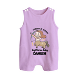 Explorer In Training Sagittarius Baby Romper Suit / Sleeveless Romper | Personalized Sagittarius Romper Suit / Sleeveless Romper for Your Little Explorer - LILAC - 0 - 5 Months Old (Chest 18")