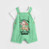 Explorer In Training Sagittarius Baby Dungaree Set | Personalized Sagittarius Dungaree Set for Your Little Explorer - GREEN - 0 - 5 Months Old (Chest 18")