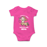 Explorer In Training Sagittarius Baby Romper / Onesie | Personalized Sagittarius Romper / Onesie for Your Little Explorer - HOT PINK - New Born (Chest 14")