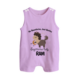 No Boundaries, Just Bottles Sagittarius Romper Suit / Sleeveless Romper | Custom Sagittarius Romper Suit / Sleeveless Romper for Your Free-Spirited Baby - LILAC - 0 - 5 Months Old (Chest 18")