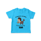 No Boundaries, Just Bottles Sagittarius T-Shirt | Custom Sagittarius T-Shirt for Your Free-Spirited Baby - SKY BLUE - 0-5 Months Old (Chest 17")