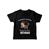 No Boundaries, Just Bottles Sagittarius T-Shirt | Custom Sagittarius T-Shirt for Your Free-Spirited Baby - BLACK - 0-5 Months Old (Chest 17")