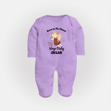 Born To Fix Chaos Virgo Baby Sleepsuit / Full Sleeve Bodysuit | Personalized Virgo Sleepsuit / Full Sleeve Bodysuit for Your Little Perfectionist - LILAC - New Born (Chest 7.5")