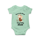 Born To Fix Chaos Virgo Baby Romper / Onesie | Personalized Virgo Romper / Onesie for Your Little Perfectionist - MINT GREEN - New Born (Chest 14")