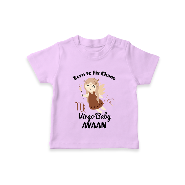 Born To Fix Chaos Virgo Baby T-Shirt | Personalized Virgo T-Shirt for Your Little Perfectionist - LILAC - 0-5 Months Old (Chest 17")