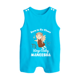 Born To Fix Chaos Virgo Baby Romper Suit / Sleeveless Romper | Personalized Virgo Romper Suit / Sleeveless Romper for Your Little Perfectionist - SKY BLUE - 0 - 5 Months Old (Chest 18")