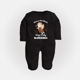 Born To Fix Chaos Virgo Baby Sleepsuit / Full Sleeve Bodysuit | Personalized Virgo Sleepsuit / Full Sleeve Bodysuit for Your Little Perfectionist - BLACK - New Born (Chest 7.5")