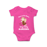 Born To Fix Chaos Virgo Baby Romper / Onesie | Personalized Virgo Romper / Onesie for Your Little Perfectionist - HOT PINK - New Born (Chest 14")