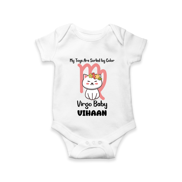 My Toys Are Sorted By Color Virgo Baby Romper / Onesie | Custom Virgo Romper / Onesie for Your Organized Baby - WHITE - New Born (Chest 14")