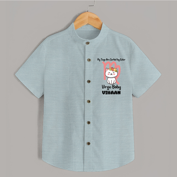 My Toys Are Sorted By Color Virgo Baby Shirt | Custom Virgo Shirt for Your Organized Baby - ARCTIC BLUE - 0 - 6 Months Old (Chest 23")