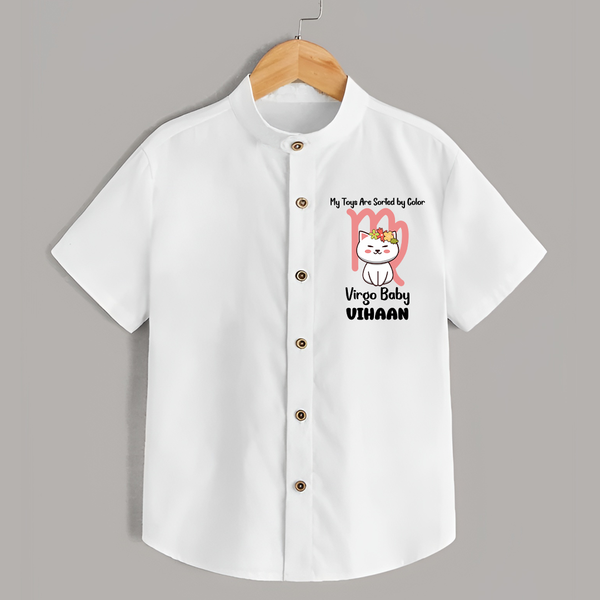 My Toys Are Sorted By Color Virgo Baby Shirt | Custom Virgo Shirt for Your Organized Baby - WHITE - 0 - 6 Months Old (Chest 23")