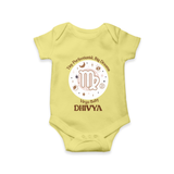Tiny Perfectionist, Big Dreams Virgo Baby Romper / Onesie | Personalized Virgo Romper / Onesie for Your Little Dreamer - PASTEL YELLOW - New Born (Chest 14")