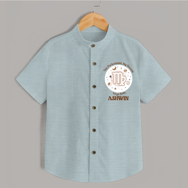 Tiny Perfectionist, Big Dreams Virgo Baby Shirt | Personalized Virgo Shirt for Your Little Dreamer - ARCTIC BLUE - 0 - 6 Months Old (Chest 23")