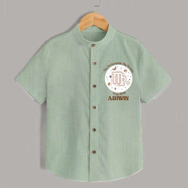 Tiny Perfectionist, Big Dreams Virgo Baby Shirt | Personalized Virgo Shirt for Your Little Dreamer - MINT GREEN - 0 - 6 Months Old (Chest 23")