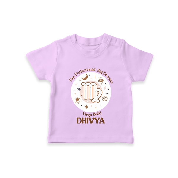 Tiny Perfectionist, Big Dreams Virgo Baby T-Shirt | Personalized Virgo T-Shirt for Your Little Dreamer - LILAC - 0-5 Months Old (Chest 17")
