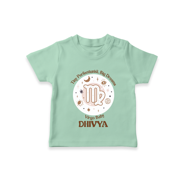 Tiny Perfectionist, Big Dreams Virgo Baby T-Shirt | Personalized Virgo T-Shirt for Your Little Dreamer - MINT GREEN - 0-5 Months Old (Chest 17")