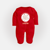 Tiny Perfectionist, Big Dreams Virgo Baby Sleepsuit / Full Sleeve Bodysuit | Personalized Virgo Sleepsuit / Full Sleeve Bodysuit for Your Little Dreamer - RED - New Born (Chest 7.5")