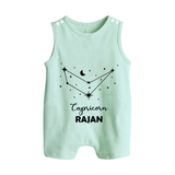 Capricorn sign Constellation Button Romper - MINT GREEN - New Born (Chest 18")