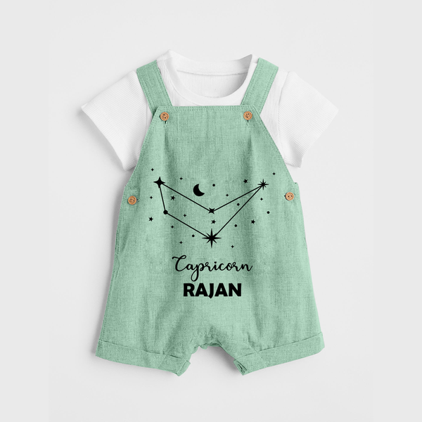 Capricorn sign Constellation Dungaree - MINT GREEN - 0 - 5 Months Old (Chest 18")