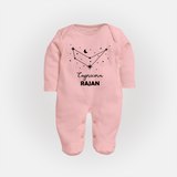 Capricorn sign ConstellationFullbody Suit - BABY PINK - New Born (Chest 7.5")