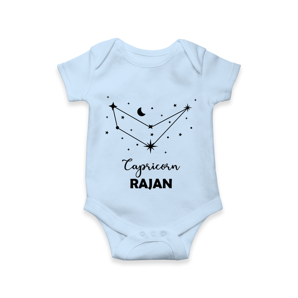 Capricorn Zodiac Constellation Romper - BABY BLUE - New Born (Chest 14")