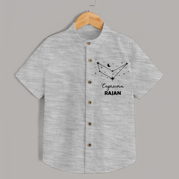 Capricorn sign Constellation shirt - GREY - 0 - 6 Months Old (Chest 23")