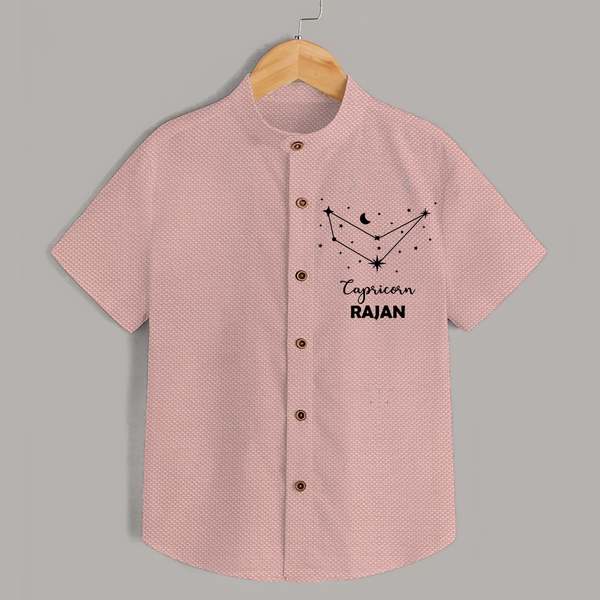 Capricorn sign Constellation shirt - PEACH - 0 - 6 Months Old (Chest 23")