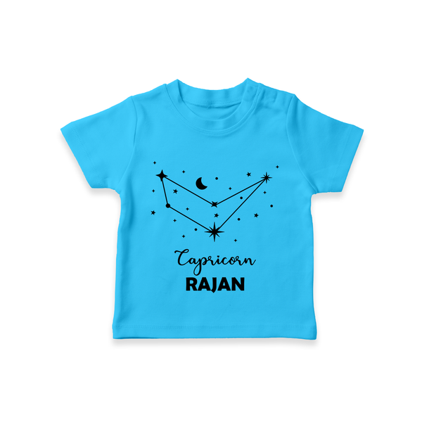 Capricorn sign Constellation T shirt  - SKY BLUE - 0-5 Months Old (Chest 17")
