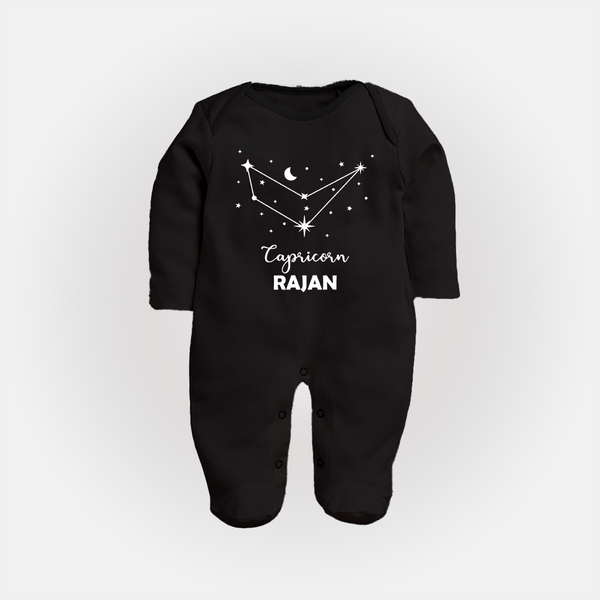Capricorn sign ConstellationFullbody Suit - BLACK - New Born (Chest 7.5")