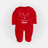 Capricorn sign ConstellationFullbody Suit - RED - New Born (Chest 7.5")