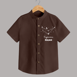 Capricorn sign Constellation shirt - CHOCOLATE BROWN - 0 - 6 Months Old (Chest 23")