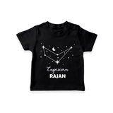Capricorn sign Constellation T shirt  - BLACK - 0-5 Months Old (Chest 17")