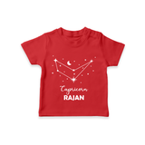 Capricorn sign Constellation T shirt  - RED - 0-5 Months Old (Chest 17")
