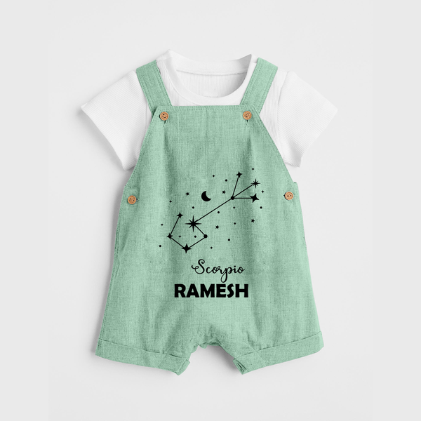 Scorpio Star Sign Constellation Dungaree - MINT GREEN - 0 - 5 Months Old (Chest 18")