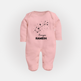 Scorpio Star Sign ConstellationFullbody Suit - BABY PINK - New Born (Chest 7.5")