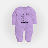 Scorpio Star Sign ConstellationFullbody Suit - LILAC - New Born (Chest 7.5")